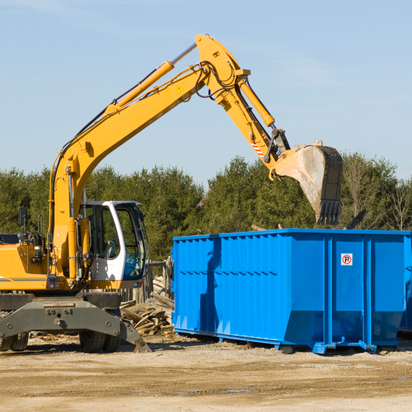 what size residential dumpster rentals are available in Bennington